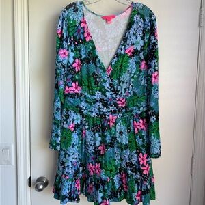 Lilly Pulitzer Codylee Long Sleeve Romper in Multi Soirée All Day